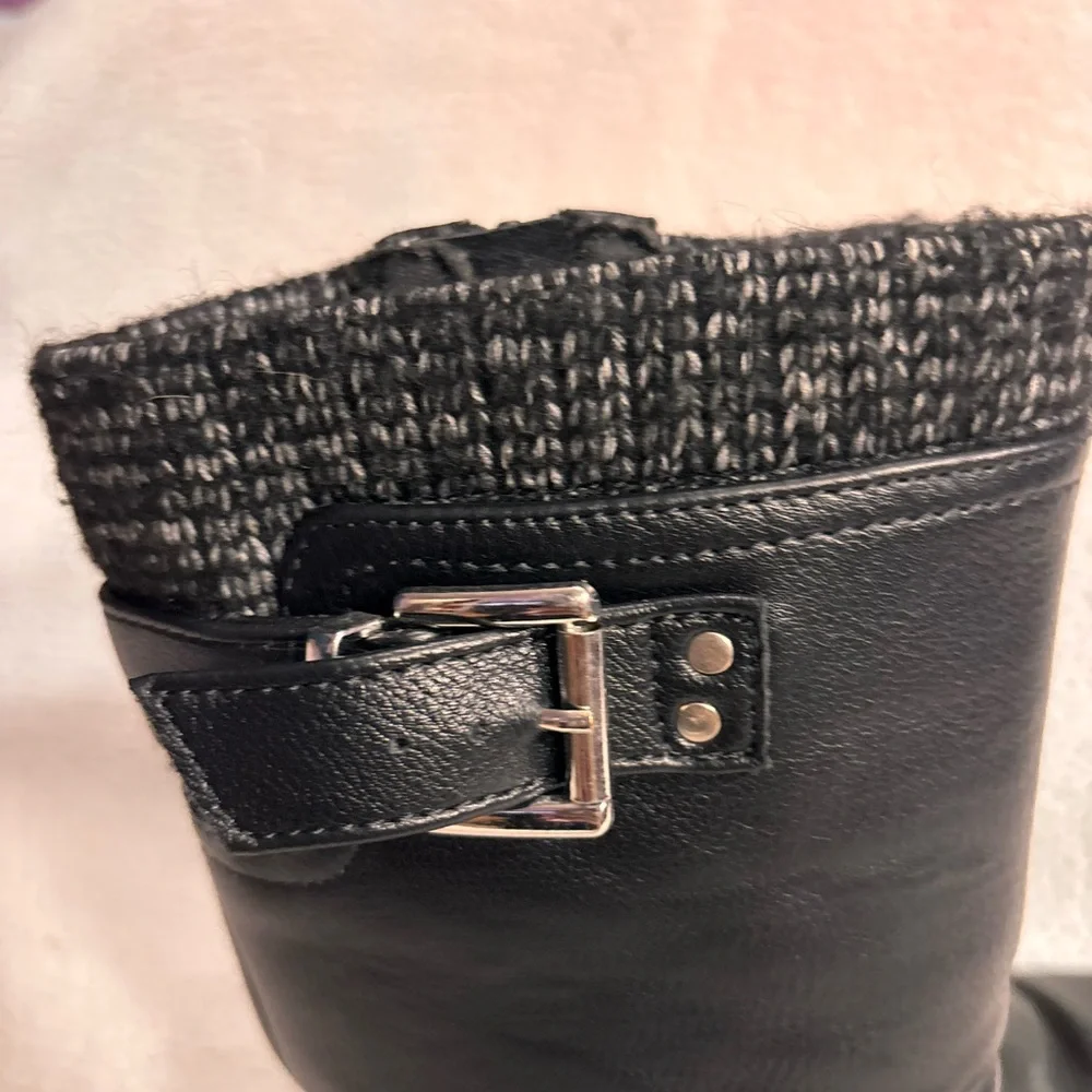 DV by Dolce Vita Black Motorcycle Boots with Buckle Straps - Picture 8 of 14